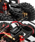 Beefed Up 9KgCm Metal RC Servo For 1 18th TRX4M Crawler High Torque Digital Coreless HV 4.8V To 8.4V Upgrade With Aluminum All Metal Construction Fits 1 18th TRX4M Bronco Defender Black installed in RC crawler chassis