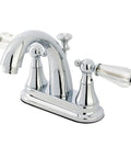 4 Inch Centerset Bathroom Faucet In Oil Rubbed Bronze With Drip Free Ceramic Cartridge Crystal Lever Handles 1.2 GPM Flow