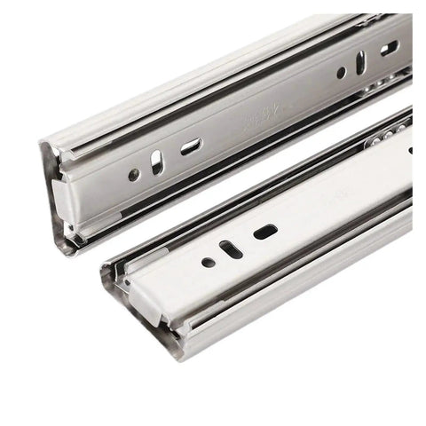 Beefy Professional Grade Stainless Steel Drawer Slides With Bottom Mounted Concealed Design, Hidden Under Drawer, Durable, Smooth Operation, No Exposed Hardware, Ideal For Kitchen, Cabinet, Or Tool Box Upgrades, stainless steel pair
