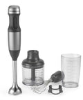 Renewed Three Speed Hand Blender With Removable Stainless Steel Mixing Shaft And Slick Non Slip Grip Contour Silver tools and accessories