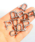 Stainless Steel Mini D Shaped Bow Shackle 3mm For Paracord Jewelry And Marine Tackle Saltwater Ready AISI 316 Pro Grade Durable
