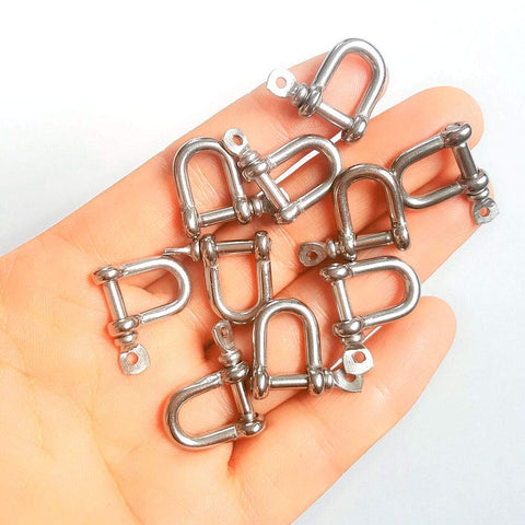 Stainless Steel Mini D Shaped Bow Shackle 3mm For Paracord Jewelry And Marine Tackle Saltwater Ready AISI 316 Pro Grade Durable