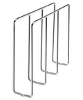 Chrome U-Shaped Wire Tray Divider for Baking and Cookie Sheets with 3.25 Inch Face Opening, for Kitchen Cabinets
