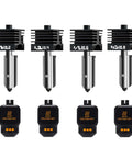 4Pack High Temp Hardened Steel Hotend Set For Bambu Lab H2D H2S H2C P2S Series Nozzles In 0.2mm 0.4mm 0.6mm 0.8mm Quick Swap