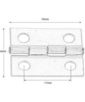 Antique Style Mini Hinge Set For Doors, Cabinets, Jewelry Boxes And Small Luggage Chests, Durable Wooden Furniture Trim Hinges With Screws, Easy Install, Vintage Hardware For Restoration Projects, 18mm x 16mm