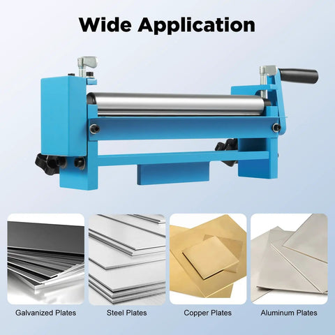 Rock Solid Manual Slip Roller 300 Mm Wide Sheet Metal Roll Bender Hand Crank Press For 2Mm Aluminum And 1Mm Steel Auto Panels Ductwork Garage Ready Setup
