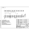 81X Single Strand Roller Chain For Lumber Conveyor Systems, ANSI Power Transmission, technical drawing with specs