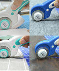 45mm Rotary Cutter Blades 10 Pack Compatible With Olfa And Fiskars cutting fabric and felt.