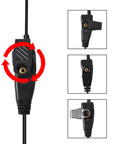 Universal Ham Radio Earpiece Adapter Cable With 2 Pin K Type To 3.5mm Female Plug Built In Microphone And PTT connector view