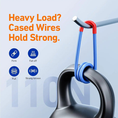Heat shrink tubing holding a heavy load, illustrating strength and durability, from 500 Pcs Heat Shrink Tubing Kit With 4 To 1 Shrink Ratio.