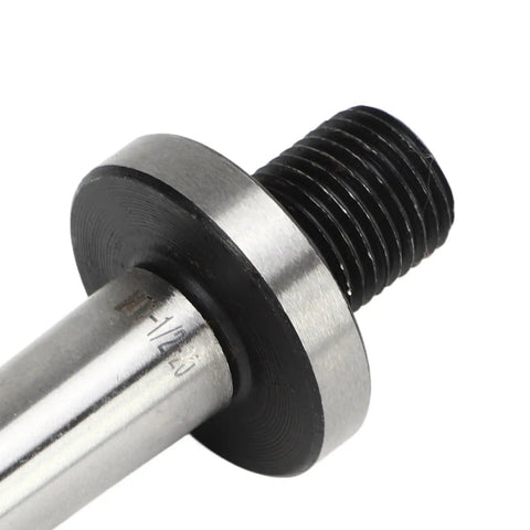 Close-up of MT1 Shank To One Half Inch Morse Taper Drill Chuck Arbor Adapter in heavy duty manganese steel.