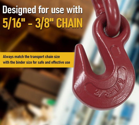 G70 Recoilless Safety Release Chain Binder Two Pack For Flatbed Haulers 5 16 Inch To 3 8 Inch Chain 5400 Lbs Working Load Limit