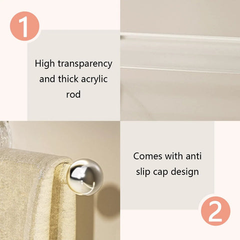 Two Pack Suction Cup Door Handles with high transparency acrylic and anti-slip cap design for windows and sliding doors