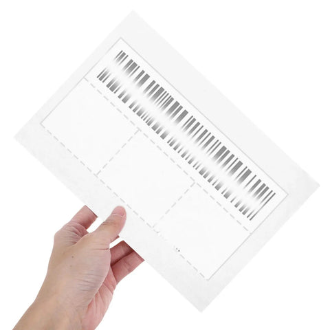 Hand holding 100 Count White Self Adhesive Packing List Envelopes With Large Capacity For Mailing And Packing Documents Versatile Shipping Label Pouches