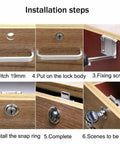 Installation steps for Heavy Duty Cam Lock For Furniture Drawers And Cabinets With Two Keys, Built Tough As Nails Zinc Alloy Security Latch