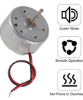 10 Pack Dope Mini DC Motors 3V To 12V For DIY Toys And Electronics Projects with shaft, wires, and benefits icons