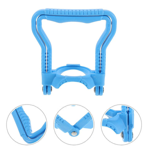 Vicasky Heavy Duty Water Bottle Handle Lifter With Non Slip Grip, blue plastic carrier handle for lifting buckets and jugs.