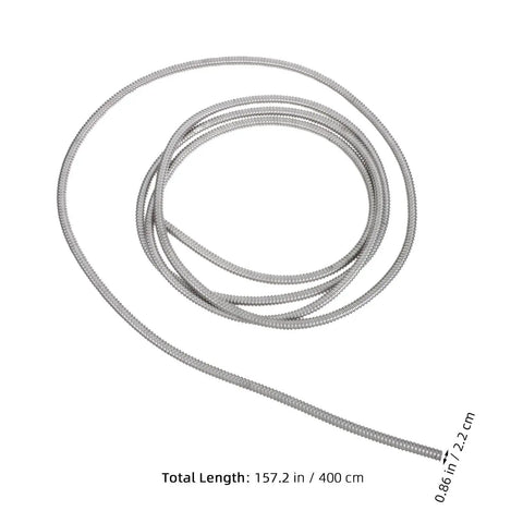 Heavy Duty Stainless Steel Bendable Conduit Sleeve For Weatherproof Cable Management, 157.2 in long for secure wire protection.