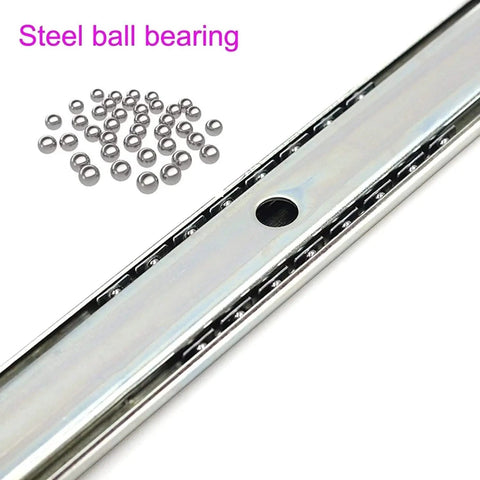 Full Extension Drawer Slides 2 Pack Silent Smooth Ball Bearing Rails With Collision Stop Heavy Duty Track Guide