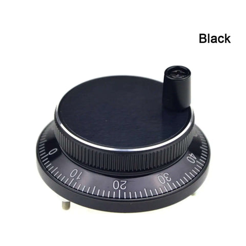 Pulser Handwheel For CNC Machines And Milling Equipment 60mm Or 80mm Dial 4 Pin Or 6 Pin Rotary Encoder Black