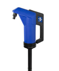 Heavy Duty Hand Operated Diesel Exhaust Fluid Transfer Pump For 55 Gallon Drums Built Tough With Corrosion Resistant Polypropylene side view.