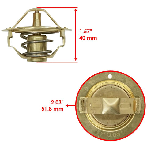 Heavy Duty Thermostat Replacement Fits Honda Gl500 Gl500i Gl650 Gl650i Silverwing Interstate 1981 1983 with dimensions.
