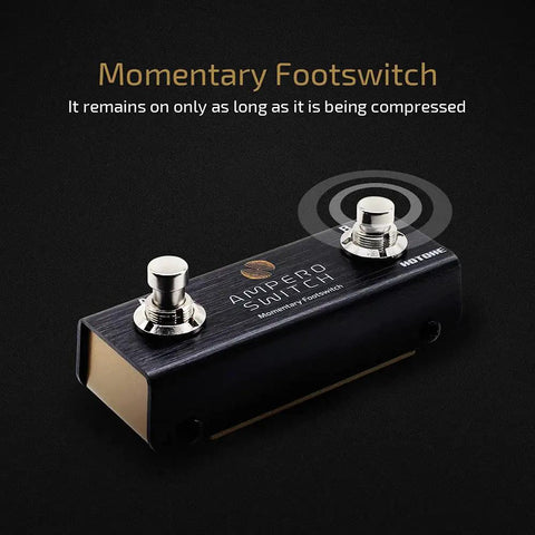 Dual Footswitch Pedal For Guitar Effects Rig Gear Momentary 2-Way Foot Switch Controller With 6.35mm TRS Jack