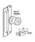 Latch Guard Plate Cover For Out Swing Doors, Stainless Steel Security Shield To Deter Forced Entry, Easy Install, 3 Inch By 7 Inch, Works For Residential, Commercial And Industrial Doors, Single Pack, illustrated view