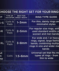 Ring Size Adjuster Kit For Loose Rings With Wide Bands 3 To 8mm Fits Thick Bands Includes 6 Spiral Guards And 6 Pad Guards