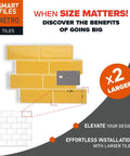 DIY Friendly Peel and Stick Backsplash Tiles, Four Sheet Pack, 11.56 in by 8.38 in Each, Covers 2.21 Sq Ft, 3D Adhesive Wall Tile promo