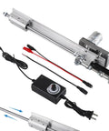 Reciprocating Linear Actuator For Quick Smooth Motion And A True Workhorse For Your DIY Projects DC 24V 120 RPM Adjustable Stroke 1.18 To 5.9 Inches Up To 40 Lbs Thrust With Power Control Adapter, aluminum actuator with control adapter