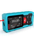 Dual Laser Distance Measuring Tool With Electronic Level And Pythagorean Function 393 Feet Total Range Dual Heads, side view