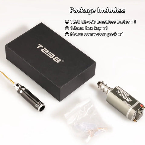 High Torque Brushless Motor For AEG With Adjustable RPM package contents with hex key and connectors