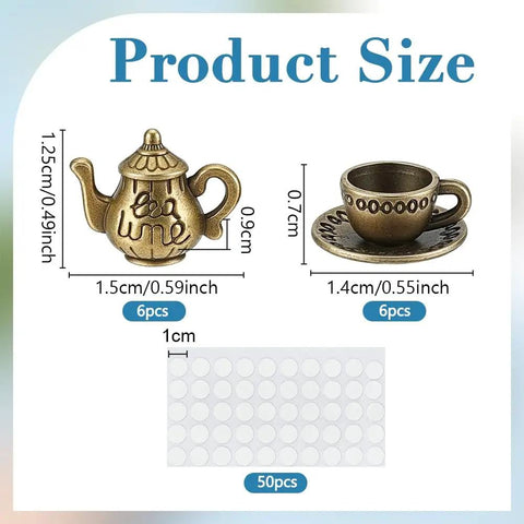 12 Pack Hinge Head Toppers For Tea Pets And Home Decor Dope Teacup Door Hinges In Antique Bronze Alloy Figurines Two Styles