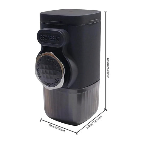Smooth Operator Hand Pump Espresso Maker For Pods Or Grounds Portable Travel Coffee Brewer with leak proof design and compact size.