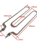 Heavy Duty SS304 Electric Air Heating Element Featuring 16Mm M16 Thread And 448Mm Length This 3Kw Immersion Resistance Heater with specs.