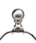 Heavy Brushed Nickel Ball Lamp Finial Cap For Lampshade Top And Lamp Harp Connection Solid Durable Construction Keeps Shade Secure On Table