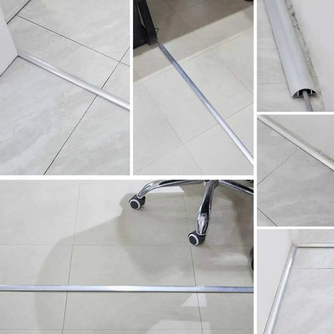 Half Round Aluminum Cable Concealer With Self Adhesive Backing For A Slick Floor Cord Management Solution For Home Kitchen And Appliances
