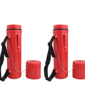 Get Your Welding Rod Storage Totally Organized With These 2 Pack Heavy Duty Airtight Abs Tubes. Red plastic canisters with straps.
