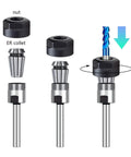 Rock Solid ER Collet Set For CNC Milling And Lathe Machining Quick Change Sleeve with precision threaded components.