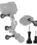 4 Pack Aluminum Alloy Thumb Screws For Action Cameras Including Hero 11 10 9 8 7 6 5 4 3 Plus Insta360 One X3 X2 X RS R GO 2 And DJI Osmo Action 2 3 Standard Mounts Black