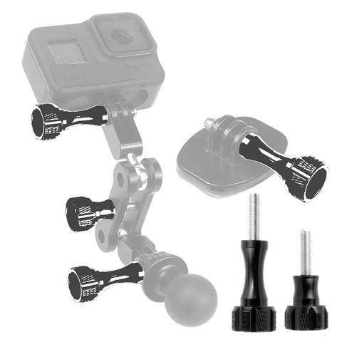 4 Pack Aluminum Alloy Thumb Screws For Action Cameras Including Hero 11 10 9 8 7 6 5 4 3 Plus Insta360 One X3 X2 X RS R GO 2 And DJI Osmo Action 2 3 Standard Mounts Black