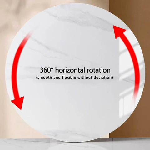 Built To Last Lazy Susan Turntable For Dining Table 360 Degree Rotating Round Marble Texture Dinner Plate Easy To Clean