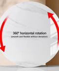 Slick Round Lazy Susan Turntable For Dining Tables With Smooth 360 Degree Rotation And Hella Sturdy Load Bearing Marble Texture Surface Easy To Clean Kitchen Serving Spinner 40 Inch Multi Color demonstrating 360-degree rotation feature.