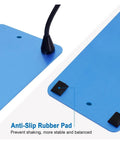 Anti-slip rubber pad on Heavy Duty Welding Workbench With Magnetic Flexible Arm PCB Holder And 3X LED Magnifying Lamp