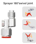 Two Pack Airless Spray Gun Swivels One Quarter Inch 360 Degree Swivel And Seven Eighths Inch 180 Degree Joint Stainless Steel High Pressure Sprayer Connector For Paint Hoses Compatible With 235486 Part Durable And Easy Connect 180° joint