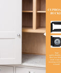 Knockout Invisible Cabinet Screw Fasteners And Hidden Metal Connectors With Zero Fuss Install And Slick Polished Look For Solid Grip And Easy Furniture Assembly In This 50 Pack Kit in a cupboard.