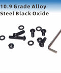 Beefy 150 Pc Button Head Hex Socket Cap Screws Kit Alloy Steel 10.9 Grade Black Oxide M6 with nuts washers and wrench