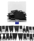 All Purpose Oscillating Tool Blade Kit, 20 Piece High Carbon Steel Set laid in box and displayed in front