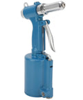 Heavy Duty Automated Pneumatic Rivet Kit With Air Hydraulic System For Fast One Step Riveting On Industrial Assembly Jobs And Auto Repair Shops That Actually Deliver Reliable Tight Locks Every Single Time, blue metal body